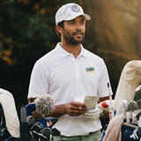 5280 Fairways White Racer Mesh Polo Shirt